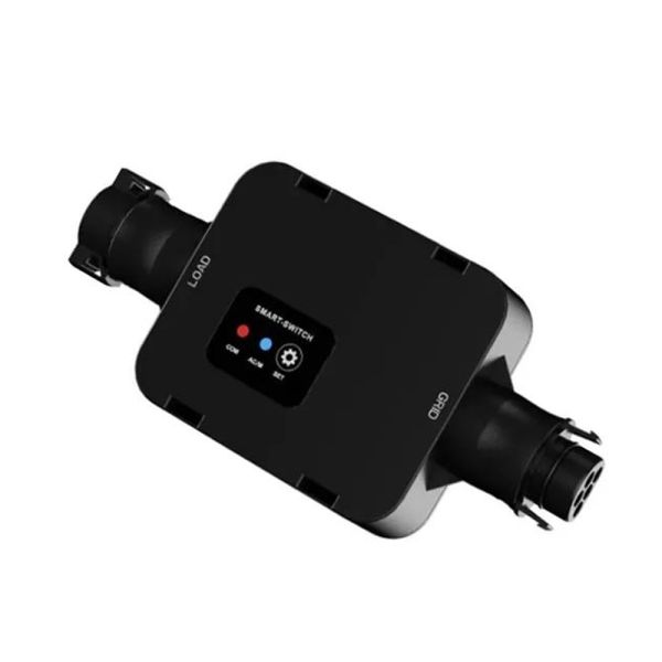 Силове реле Deye SUN-SMART-SWITCH01P3: 230/400, 25 А, до 5.75 кВт, LoRa до 200 м. однофазна/трифазна мережа, IP20. 86×86×37,2 мм. Вага 0,12 кг