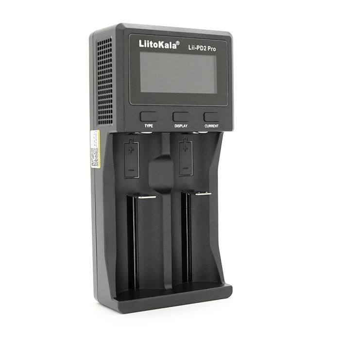 ЗУ універсальне Liitokala PD2 Pro, 2 канали, LCD дисплей, підтримує Li-ion, Ni-Mh/Li-ion/HV/LiFePo4, 220V/12V, Box
