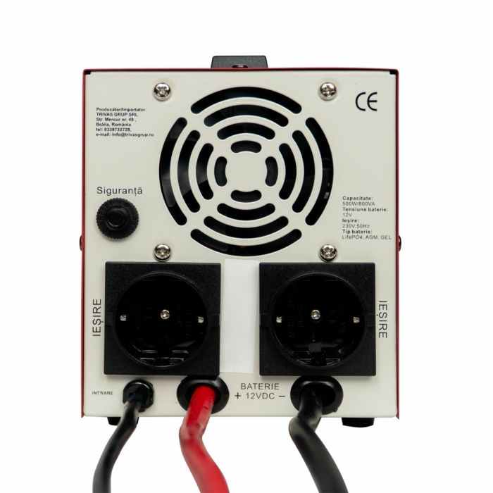 ДБЖ з правильною синусоїдою Westech EAP ULTIMATE MPS-500 (800VA), 3/5/10/15А, під зовнішню АКБ 12В (AGM/GEL/LFP), 230х145х180мм
