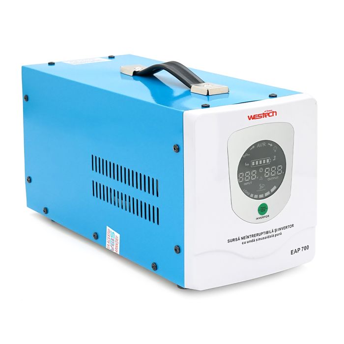 ДБЖ із правильною синусоїдою Westech EAP Energi MPS-700 (1000VA), 15А, під зовнішню АКБ 12В (AGM/GEL), 337х146х170мм