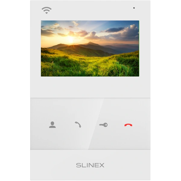 AHD відеодомофон Slinex SQ-04N Cloud (white), 4” TFT екран, запис руху, слот microSD, переадресація на тел Smart Call, 119×175×21 мм