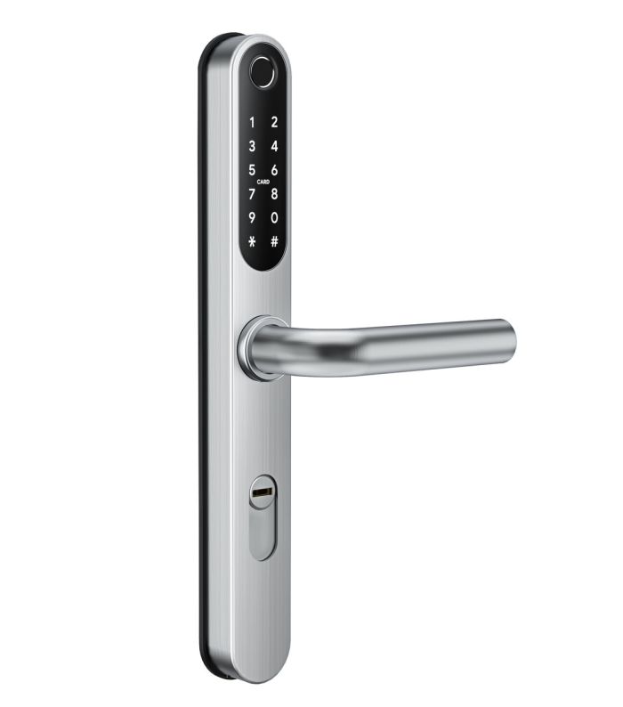 Розумний дверний біометричний замок SEVEN LOCK SL-7761BF silver (без врізної частини)