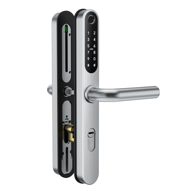 Розумний дверний біометричний замок SEVEN LOCK SL-7761BF silver (без врізної частини)