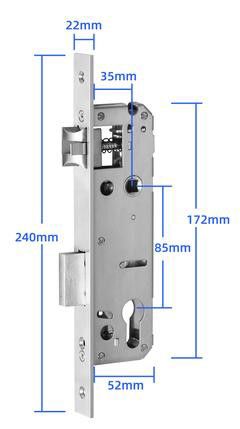 Розумний дверний біометричний замок SEVEN LOCK SL-7762BF black (врізна частина 3585)
