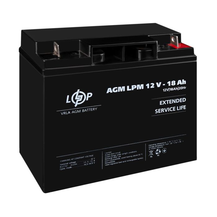 Розпродаж Акумулятор AGM LPM 12V - 18 Ah