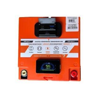 Акумулятор LP LiFePO4 12,8V - 32 Ah (410Wh) (BMS 40А/32A) пластик LCD USB Smart BT