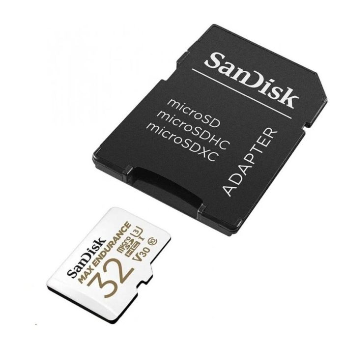 Карта пам'яті microSDHC (UHS-1 U3) SanDisk Max Endurance 32Gb class 10 V30 (100Mb/s) (adapterSD) (SDSQQVR-032G-GN6IA)