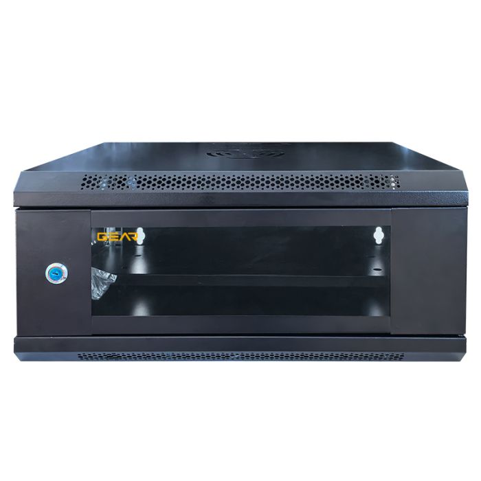 Шафа серверна настінна GEAR 4U 19'' 530x400x240 мм., Чорна (GWMSN-4U)