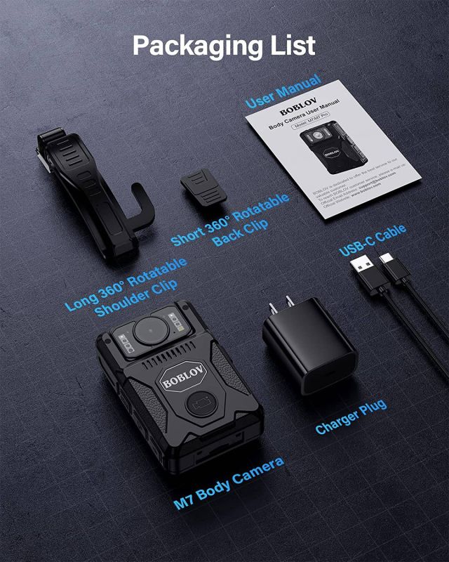 Боді камера BOBLOV M7, GPS, 128GB (1205)
