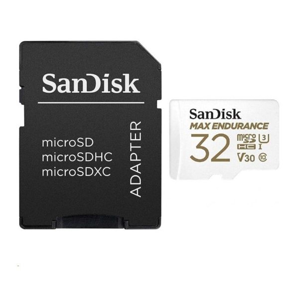 Карта пам'яті microSDHC (UHS-1 U3) SanDisk Max Endurance 32Gb class 10 V30 (100Mb/s) (adapterSD) (SDSQQVR-032G-GN6IA)