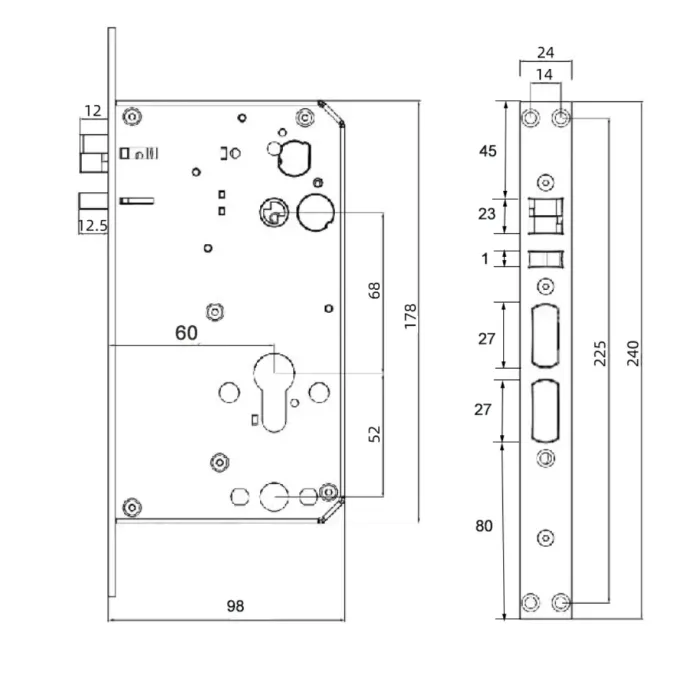 Розумний дверний біометричний замок SEVEN LOCK SL-7775BF black