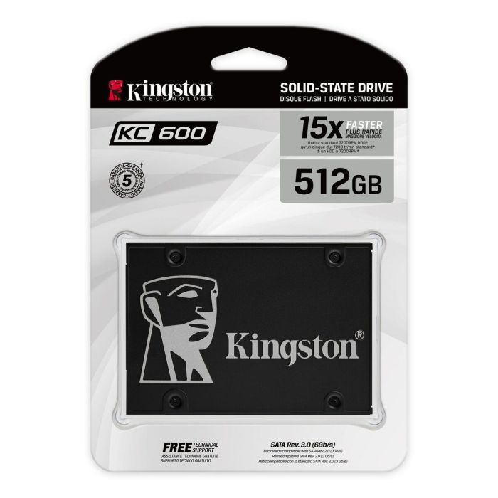 Накопичувач SSD Kingston KC600 512GB 2.5"; SATAIII (SKC600/512G)