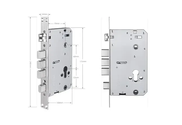 Розумний дверний біометричний замок SEVEN LOCK SL-7767BFW black (врізна частина 7068)