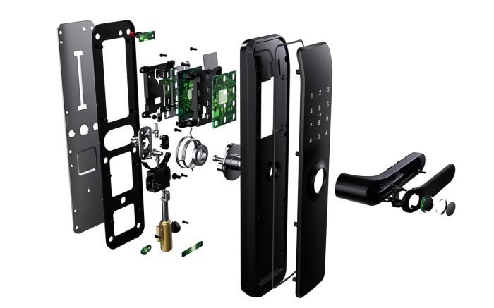 Розумний дверний біометричний замок SEVEN LOCK SL-7767BF black (без врізної частини)