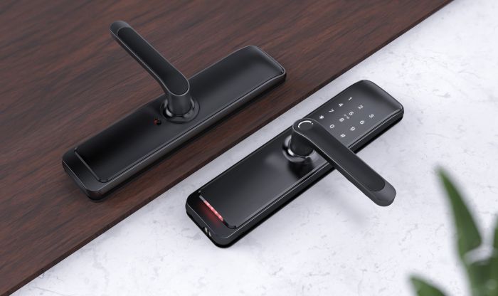 Розумний дверний біометричний замок SEVEN LOCK SL-7767BF black (без врізної частини)