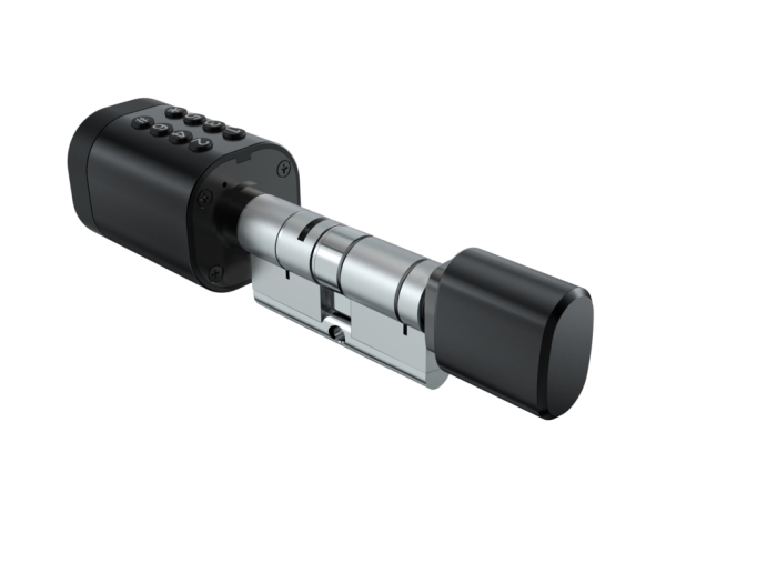 Розумний дверний біометричний замок (циліндр) SEVEN LOCK SL-7774BF black