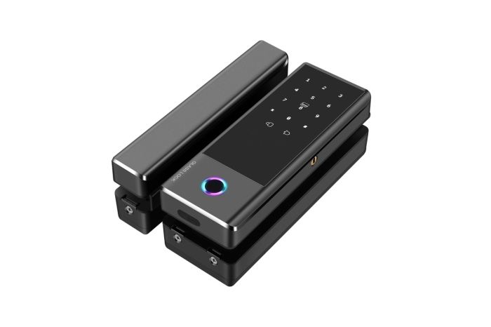 Розумний біометричний замок на скляні двері SEVEN LOCK SL-7776BF black