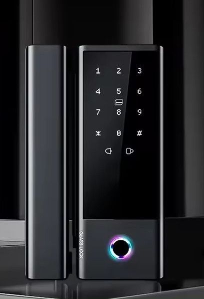 Розумний біометричний замок на скляні двері SEVEN LOCK SL-7776BF black