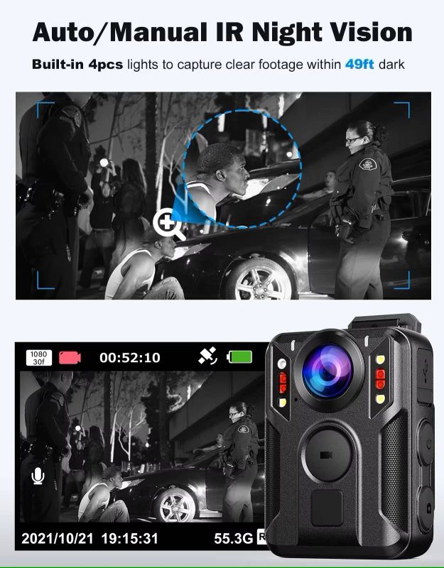 Боді камера BOBLOV M6, GPS, 64Gb