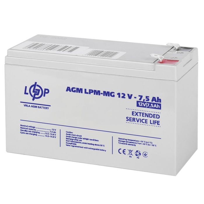 Акумулятор мультигелевий LPM-MG 12V - 7.5 Ah Уцінка