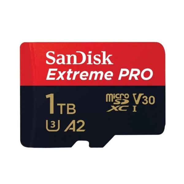 Карта пам'яті microSDXC (UHS-1 U3) SanDisk Extreme Pro A2 1TB class 10 V30 (R200MB/s,W140MB/s) (adapter) (SDSQXCD-1T00-GN6MA)
