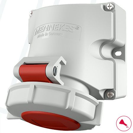 Розетка настінна 16A 5п 6г 400В, IP67, MENNEKES (артикул 9342)
