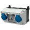 Комбінований модуль AMAXX 130x225 мм з роз'ємами 2xSchuko 1xRCD 25А 2п 0,03А IP44 | MENNEKES, MENNEKES (артикул 910002)