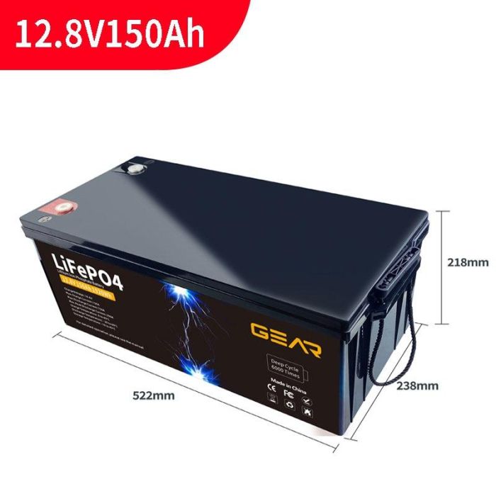 Акумуляторна батарея GEAR LiFePo4 12.8V / 150 Ah (1920Wh)