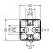 Розподільна коробка KF0200G 93x93x62 мм, IP66/67, без клемника, світло-сіра RAL 7035 | HENSEL