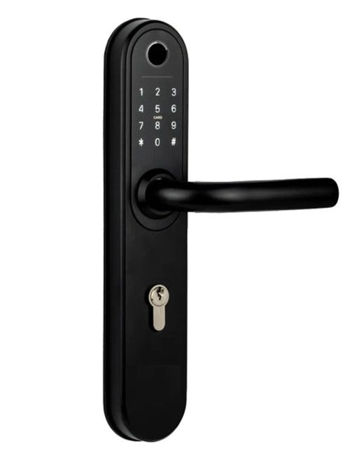 Розумний дверний біометричний замок SEVEN LOCK SL-7768BF (85мм) black (без врізної частини)