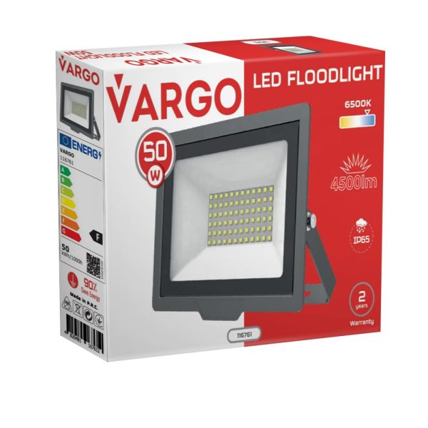 LED прожектор VARGO 50W 220V 4500lm 6500K NOVA (116761)