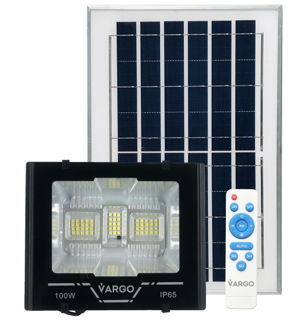 LED Прожектор VARGO на сонячній батареї 100W
Світловий потік: 5000lm
Акумулятор: 3.7V, 10 000mAh
Сонячна панель: 6V, 10W
Час зарядки 8 годин
Час роботи: 8 годин
Вбудований датчик день / ніч, з пультом керування
(117924)