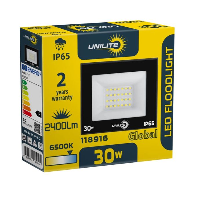 LED прожектор UNILITE 30W 6500K 2550lm (118916)