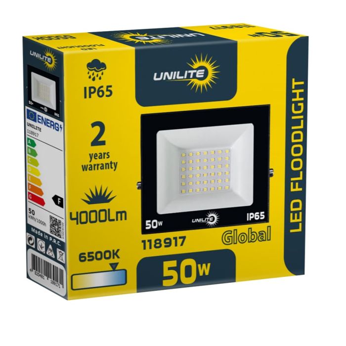 LED прожектор UNILITE 50W 6500K 4250lm (118917)