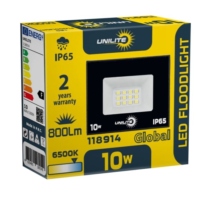 LED прожектор UNILITE 10W 6500K 850lm (118914)