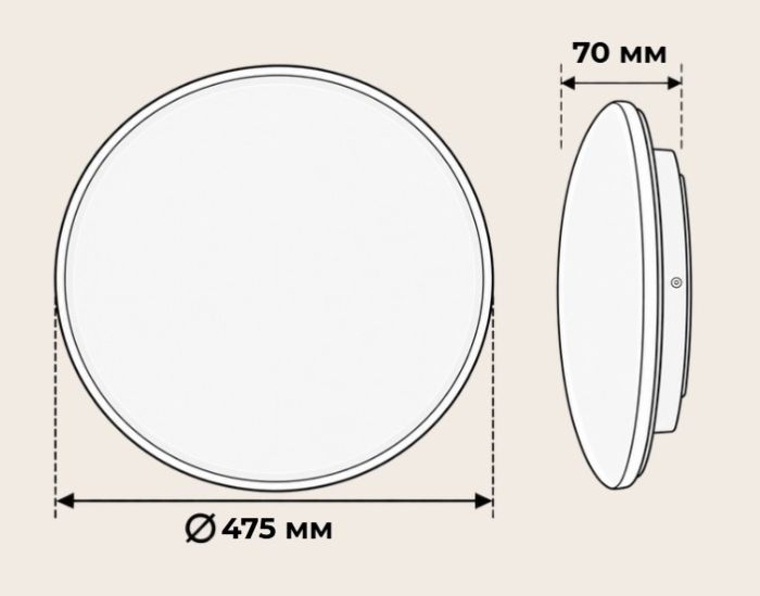 Світильник LED стельовий VARGO MATRIX 80 Вт Ø475 мм, 3000K/4000К/6000K (120651)