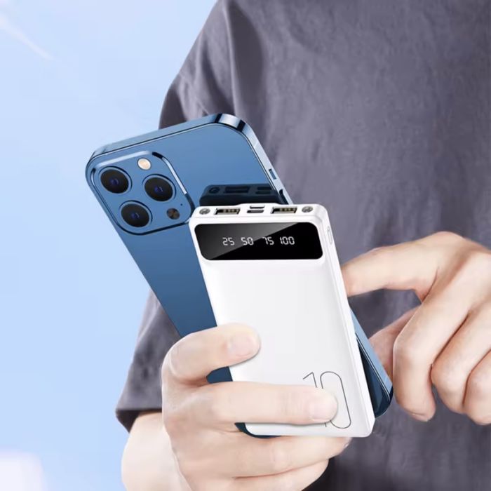 Power Bank 10 000mAh з ліхтариком (Micro, Type-C, УМБ, павербанк, зовнішній акумулятор, портативна батарея, павер банк, PowerBank, 10000 мах)
