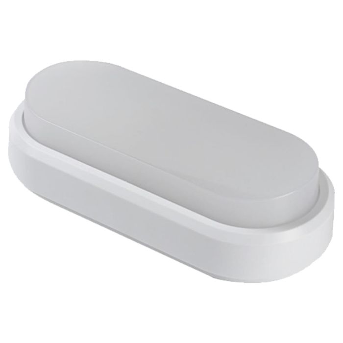 LED Светильник VARGO ЖКХ 12W овал IP54 1200lm с датчиком руху Розмір: 178*85*55мм (115715)