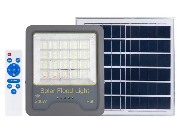 LED Прожектор VARGO на сонячній батареї 200W з датчиком руху