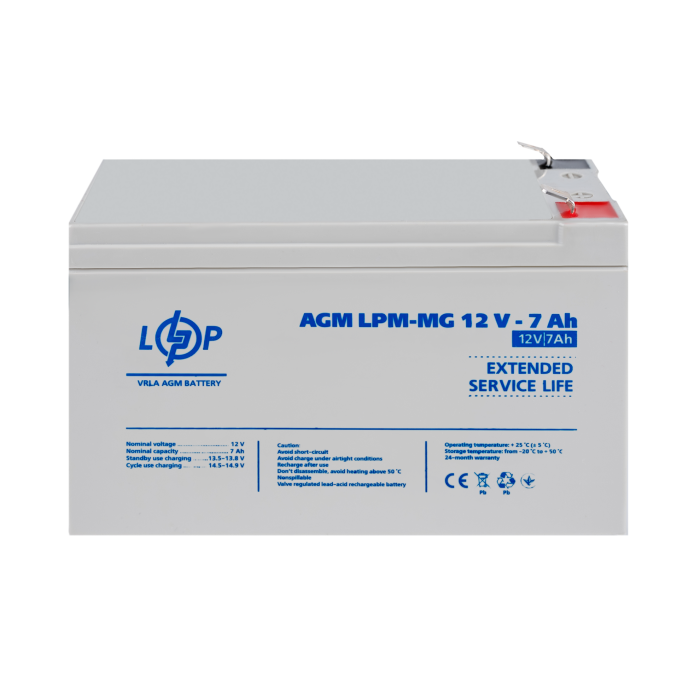 Акумулятор мультигелевий LPM-MG 12V - 7 Ah
