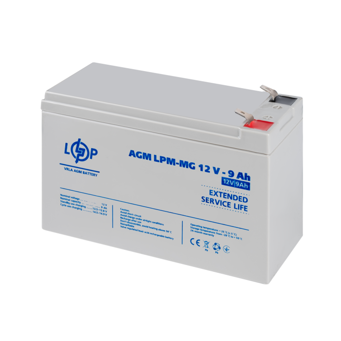 Акумулятор мультигелевий LPM-MG 12V - 9 Ah