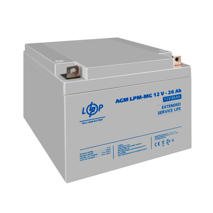 Акумулятор мультигелевий LPM-MG 12V - 26 Ah