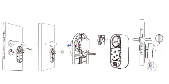 Розумний дверний електромоторний замок SEVEN LOCK SL-7772BM