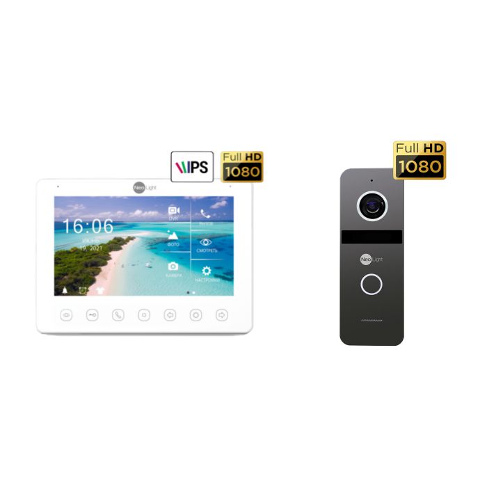 Комплект відеодомофона Neolight NeoKIT HD + Graphite