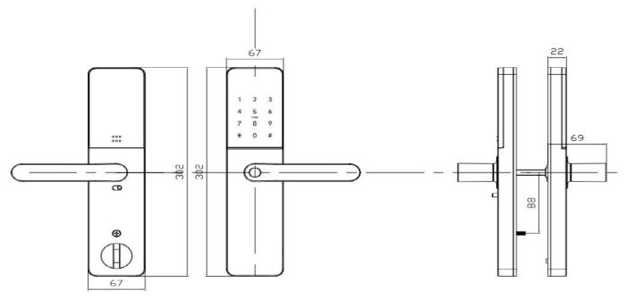 Розумний дверний біометричний замок SEVEN LOCK SL-7779BFW-Т