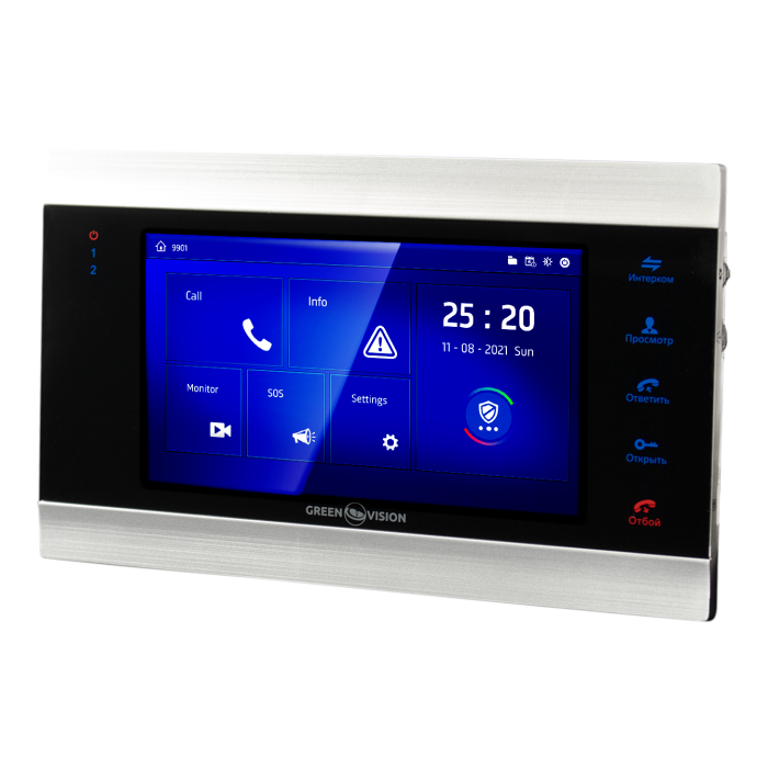 Кольоровий AHD відеодомофон GV-055-AHD-J-VD7SD silver