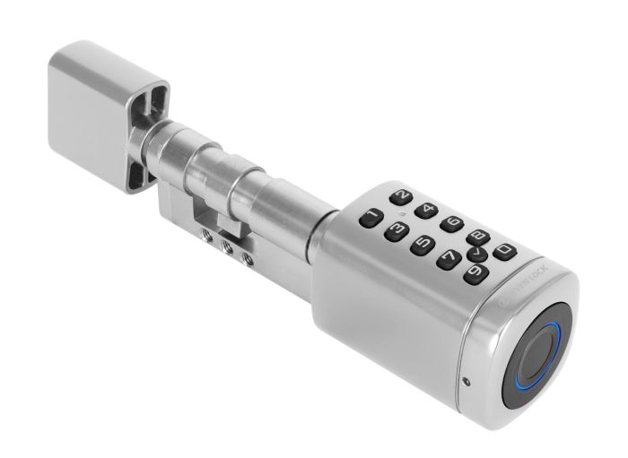Розумний дверний біометричний замок (циліндр) SEVEN LOCK SL-7773BF silver (40-106 мм)