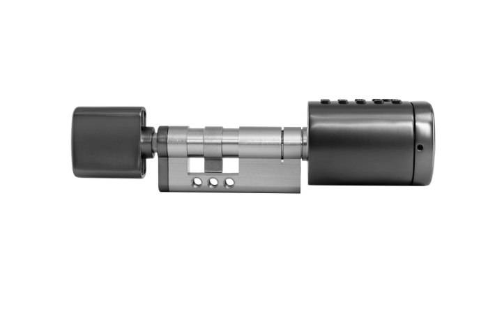 Розумний дверний біометричний замок (циліндр) SEVEN LOCK SL-7773BF black (40-106 мм)