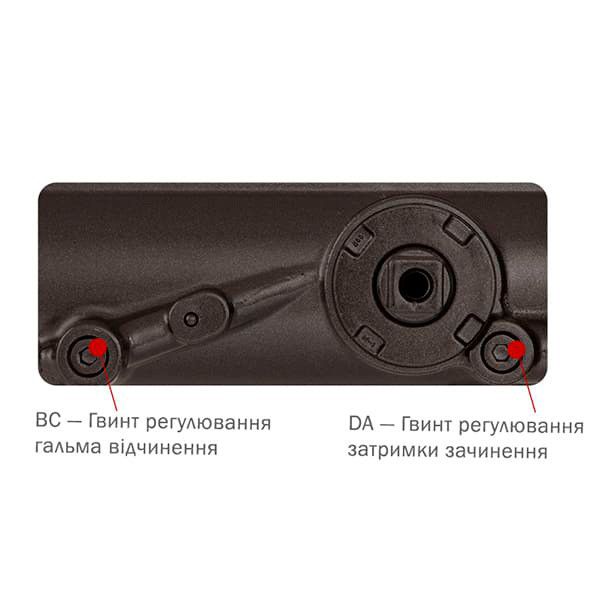 Дотягувач дверей 200 кг RYOBI 4550 dark bronze