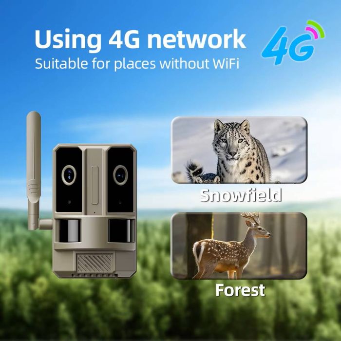 4G фотопастка KUBiTECH D180 (2 камери, хмара, онлайн відео)